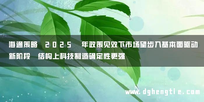 海通策略 2025 年政策见效下市场望步入基本面驱动新阶段 结构上科技制造确定性更强